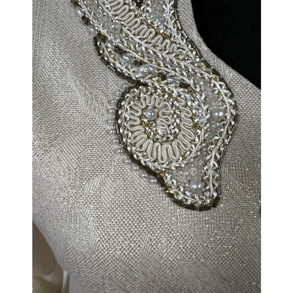 Vintage Albert Nipon Ivory Beaded Evening Suit -S… - image 8